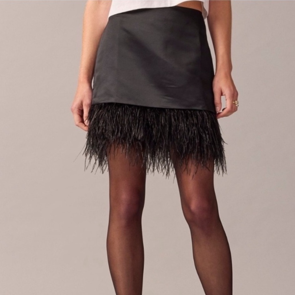 J. Crew | Collection feather-hem mini skirt